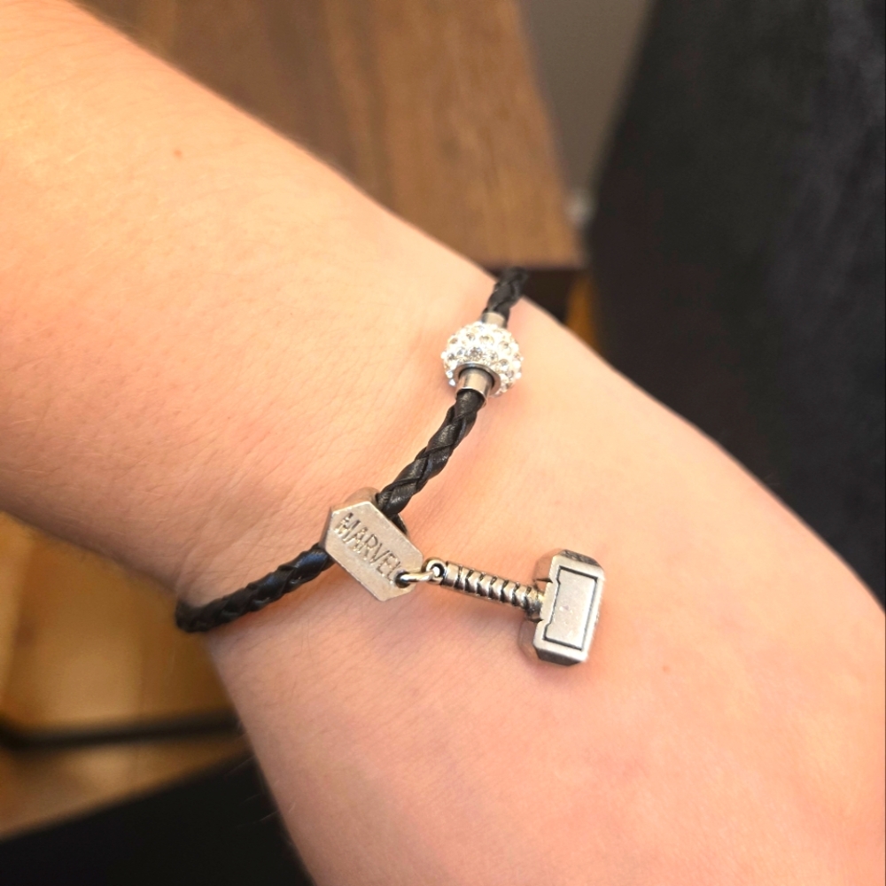 Marvel Thor's Hammer Leather Corded Bracelet